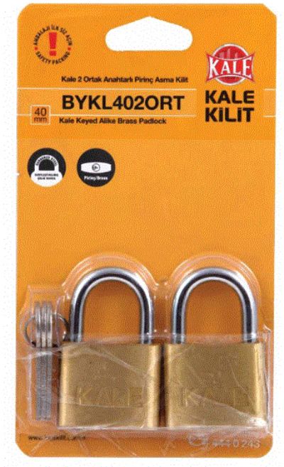 Kale 2'li Pas sistem Asma Kilit